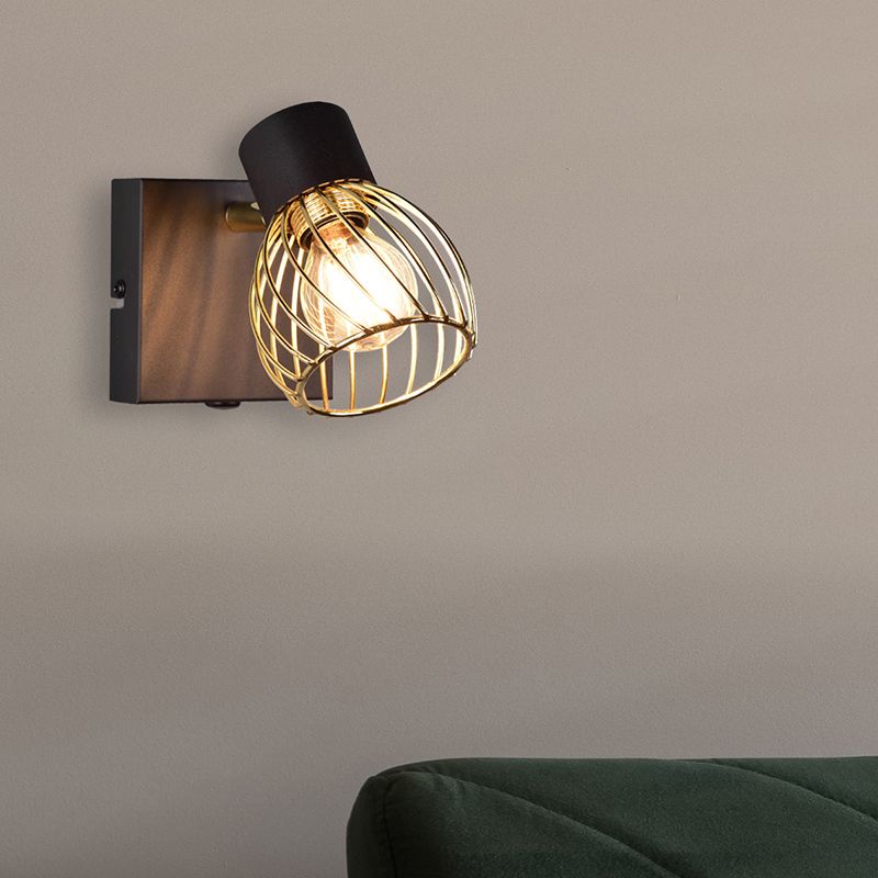 Black wall spotlight industrial, Amaya