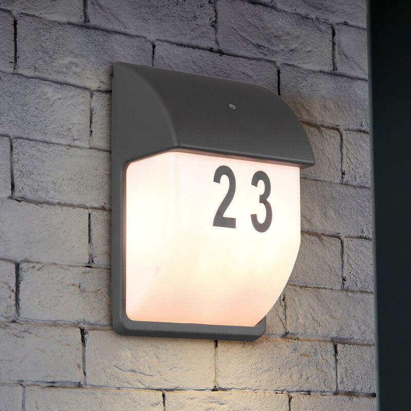 Anthracite outdoor wall light with dusk to dawn sensor modern, Remmert, IP44 Anthracite outdoor wall light with dusk to dawn sensor modern, Remmert, IP44