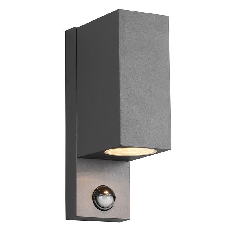 Anthracite outdoor wall light with motion sensor modern, Laurien, IP44 Anthracite outdoor wall light with motion sensor modern, Laurien, IP44