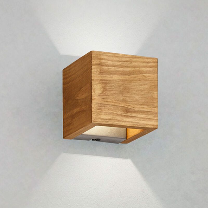 Wood up down wall light brown, Deka, 4W, 3000K LED Wood up down wall light brown, Deka, 4W, 3000K LED