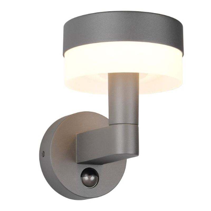 Anthracite outdoor wall light with motion sensor modern, Irfaan, 8W, 3000K LED, IP54