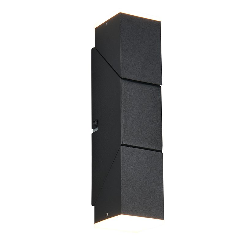 Black up down wall light modern, Lok, 3W, 3000K LED