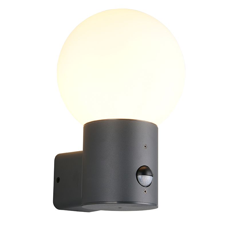 Anthracite outdoor wall light with motion sensor modern, Ouarda, IP44