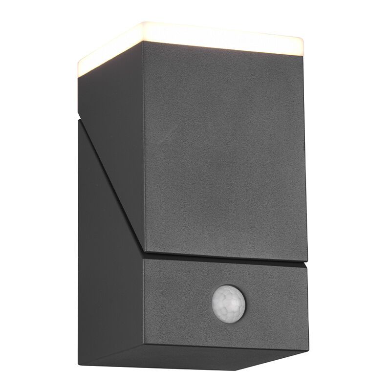 Anthracite outdoor wall light with motion sensor modern, Liron, 7W, 3000K LED, IP54