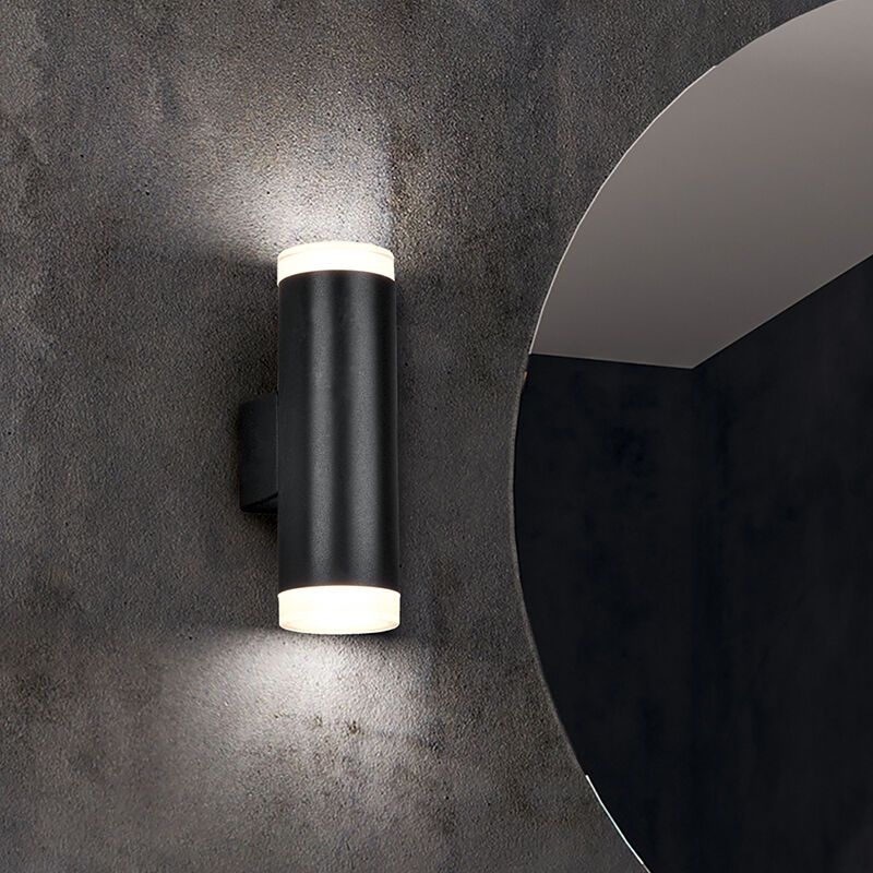 Black bathroom wall light modern, Spjald, 4W, 3000K LED, IP44