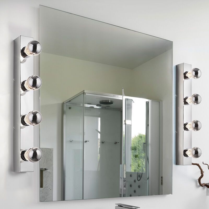 Chrome bathroom wall light modern, Rinaldo, IP44