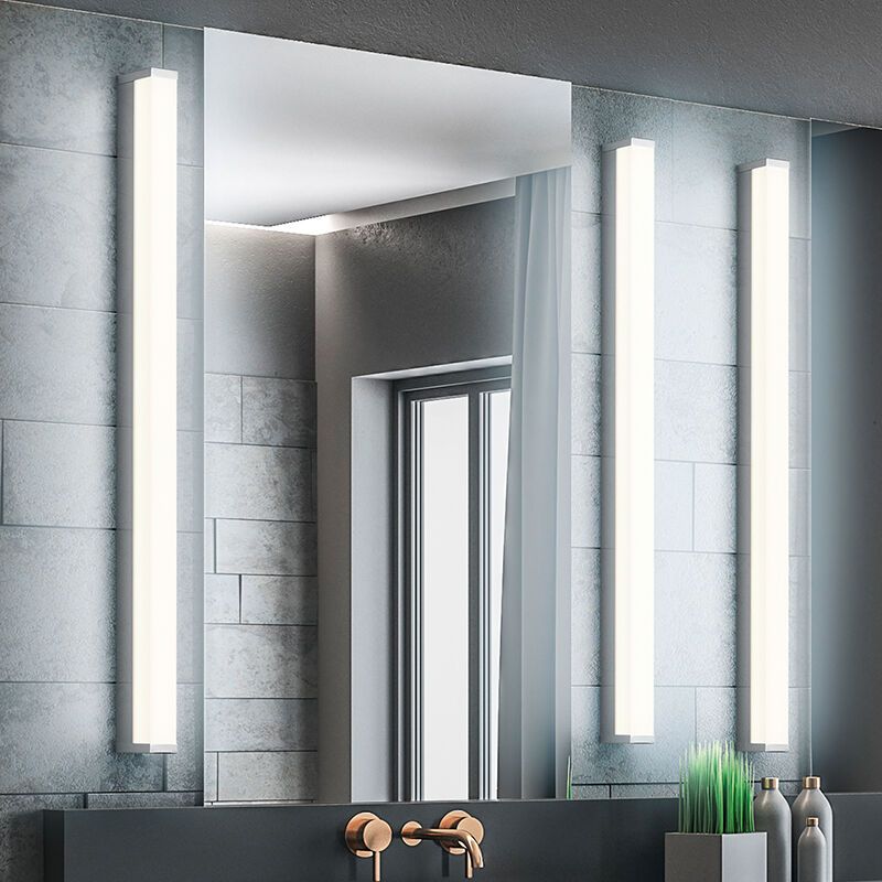 Chrome bathroom wall light modern, Celesta, 20W, 3000K LED, IP44