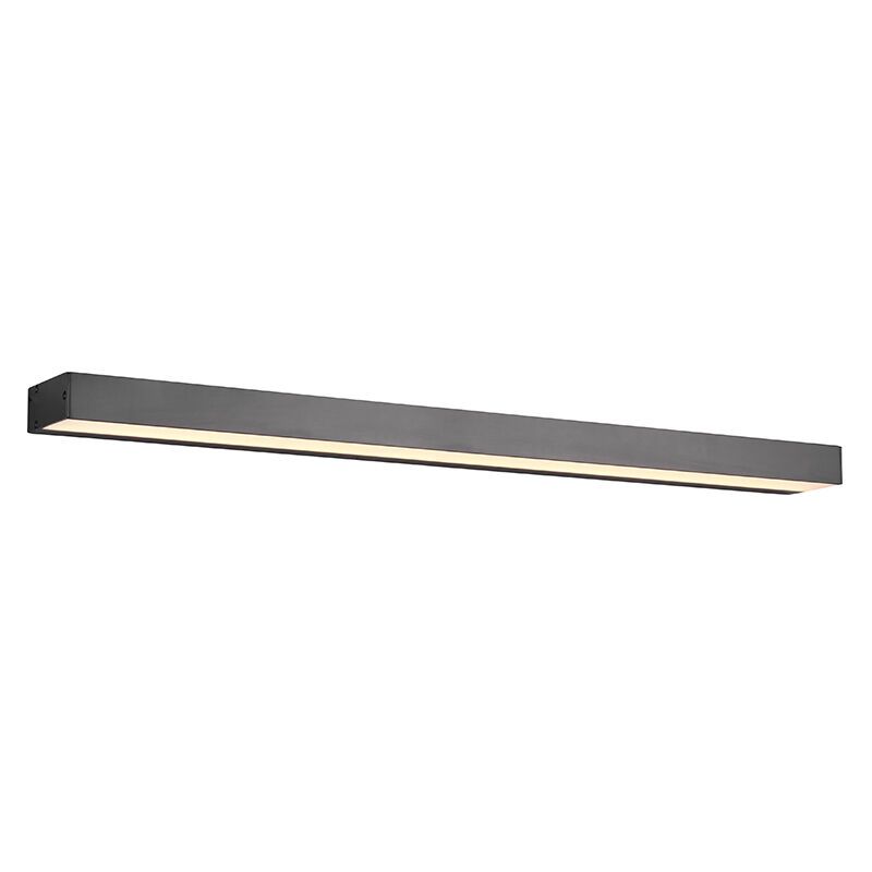 Black bathroom wall light modern, Basma, 13W, 3000K LED, IP44