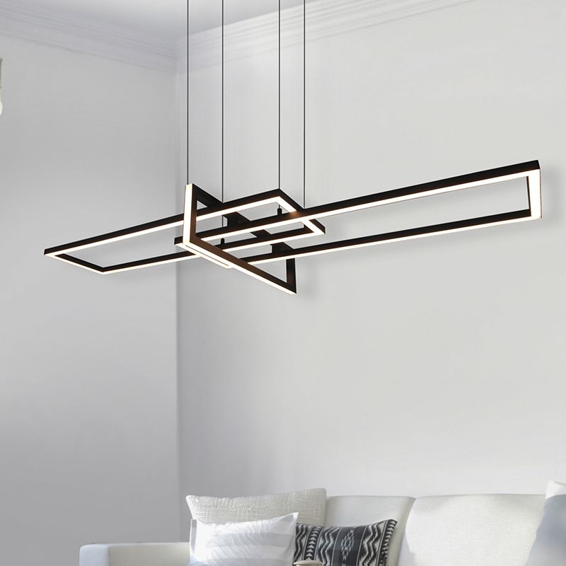 Black pendant light modern, Hatun, 34W, 3000K LED Black pendant light modern, Hatun, 34W, 3000K LED