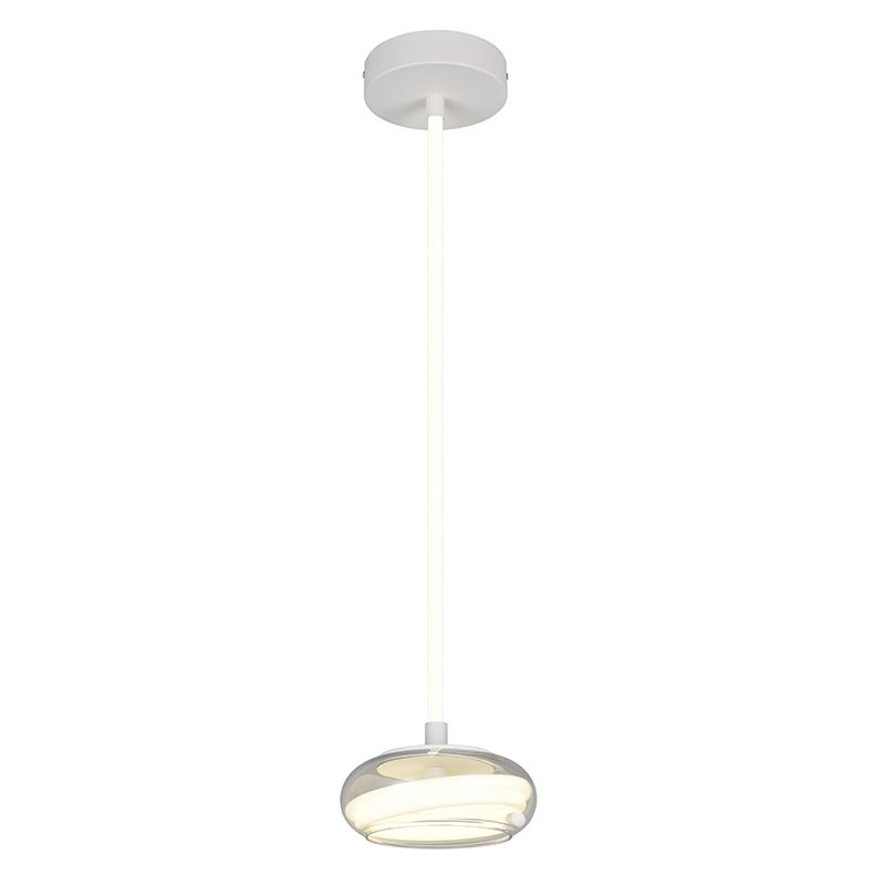 White pendant light modern, Abdelaziz, 3-step dimmable