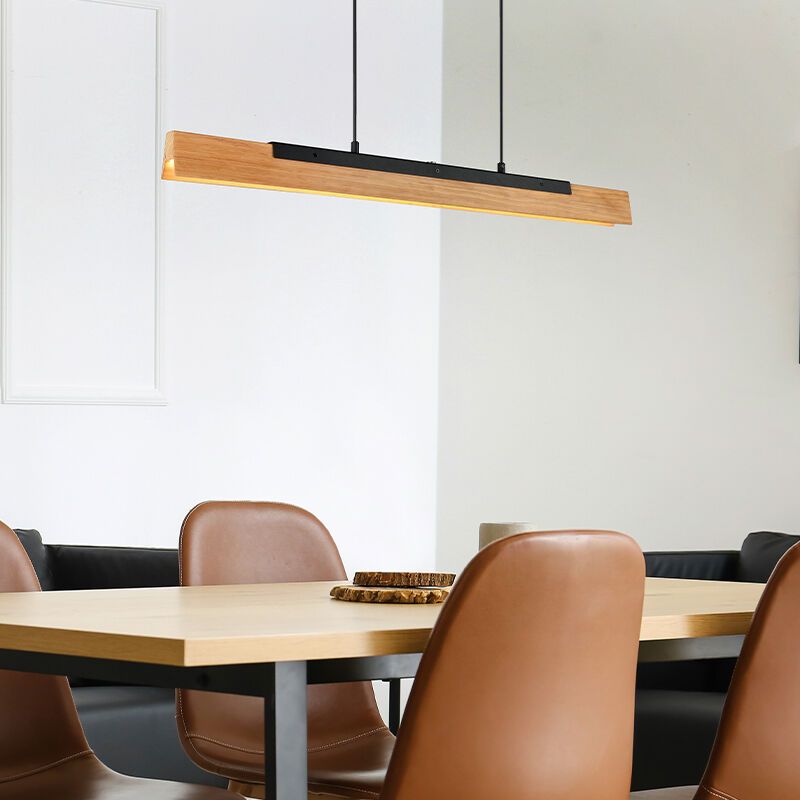 Wood pendant light brown, Neville, 25W, 3000K LED, 3-step dimmable Wood pendant light brown, Neville, 25W, 3000K LED, 3-step dimmable