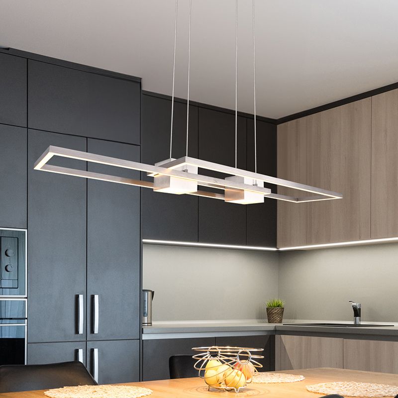 Nickel pendant light design, Sohaib, 37W, warm to cold white adjustable LED, 3-step dimmable
