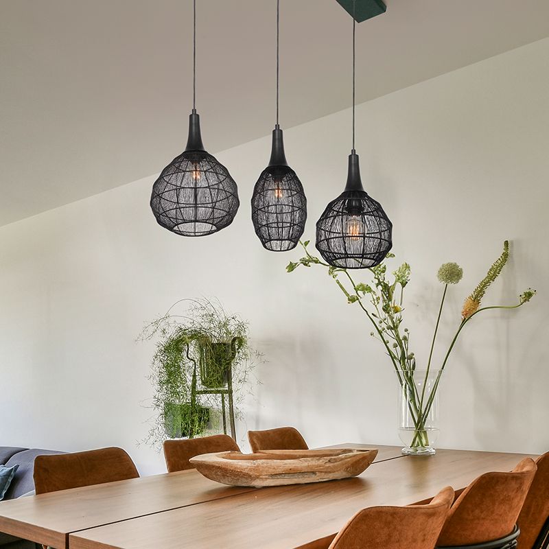 Black pendant light rustic, Rins