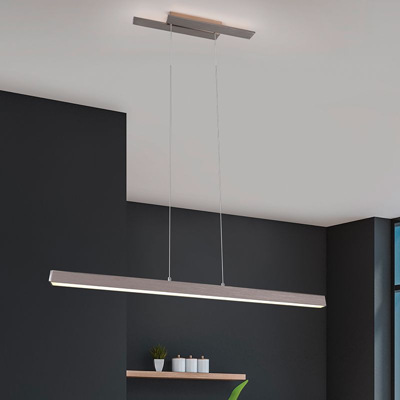 Nickel pendant light modern, Thyra, 44W, 3000K LED Nickel pendant light modern, Thyra, 44W, 3000K LED