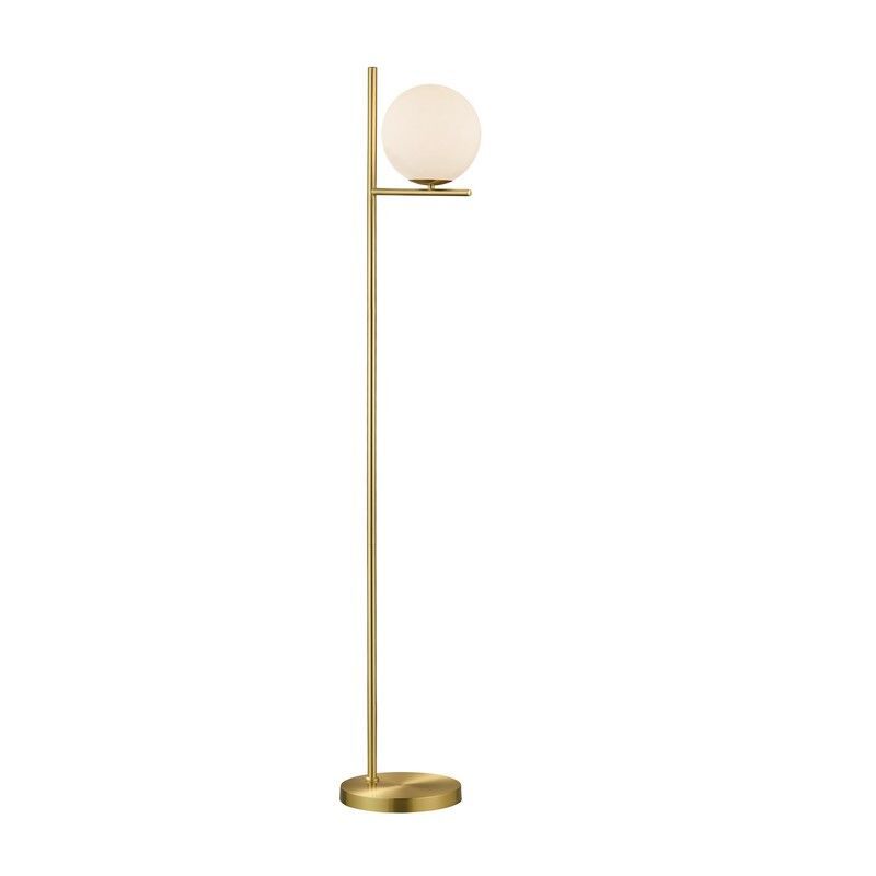 Brass floor lamp modern, Silkis, with switch