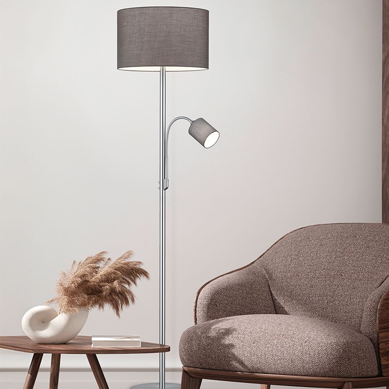 Grey floor lamp modern, Ledbury, with switch Grey floor lamp modern, Ledbury, with switch