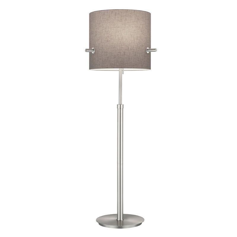 Grey floor lamp metal, Myke, with pull switch Grey floor lamp metal, Myke, with pull switch