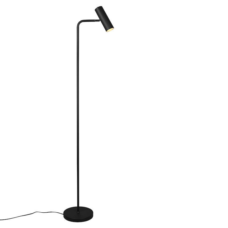 Black floor lamp modern, Kaso, with switch