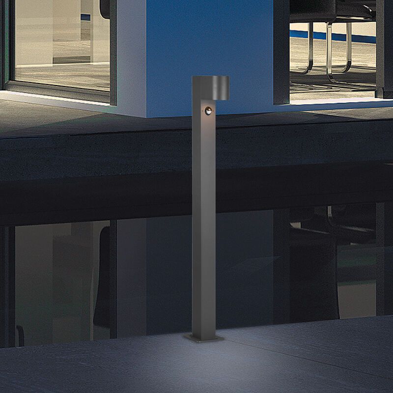 Anthracite outdoor floor lamp with motion sensor modern, Laurien, IP44 Anthracite outdoor floor lamp with motion sensor modern, Laurien, IP44