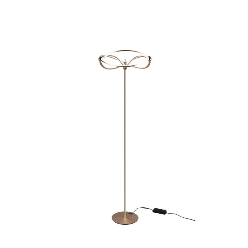 Brass floor lamp modern, Remy, 31W, 3000K LED, with switch