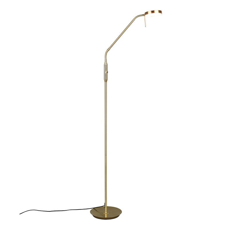 Brass arc floor lamp modern, Bilge, 12W, adjustable light colour LED, with switch