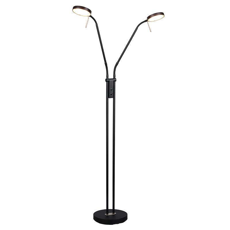 Black floor lamp modern, Bilge, with touch dimmer