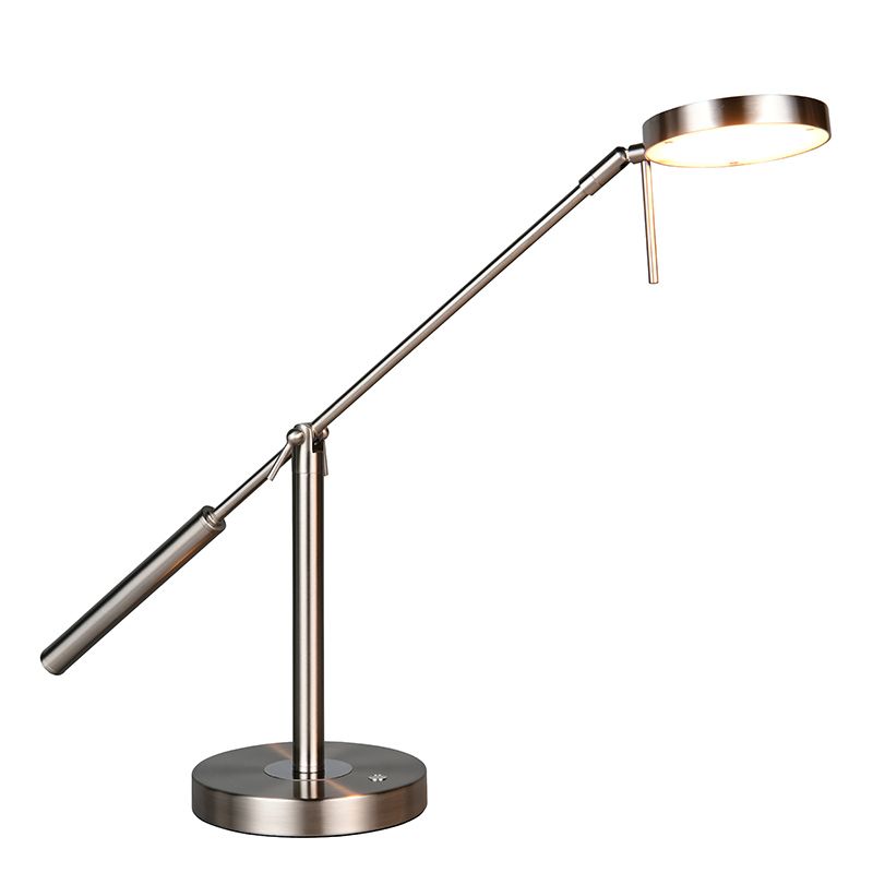 Nickel table lamp modern, Bilge, with touch dimmer Nickel table lamp modern, Bilge, with touch dimmer
