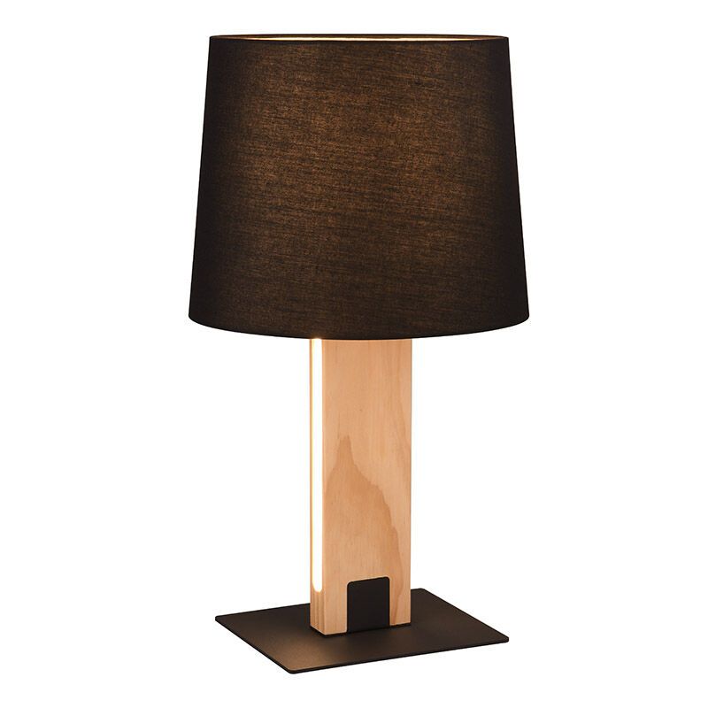 Black table lamp modern, Radia, with switch