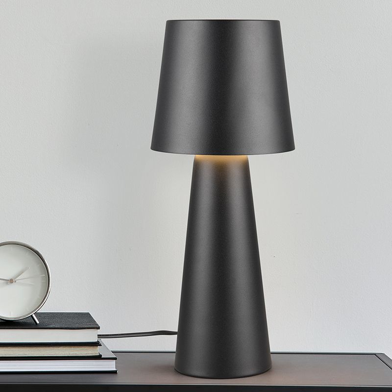 Black table lamp modern, Lillyam, with switch