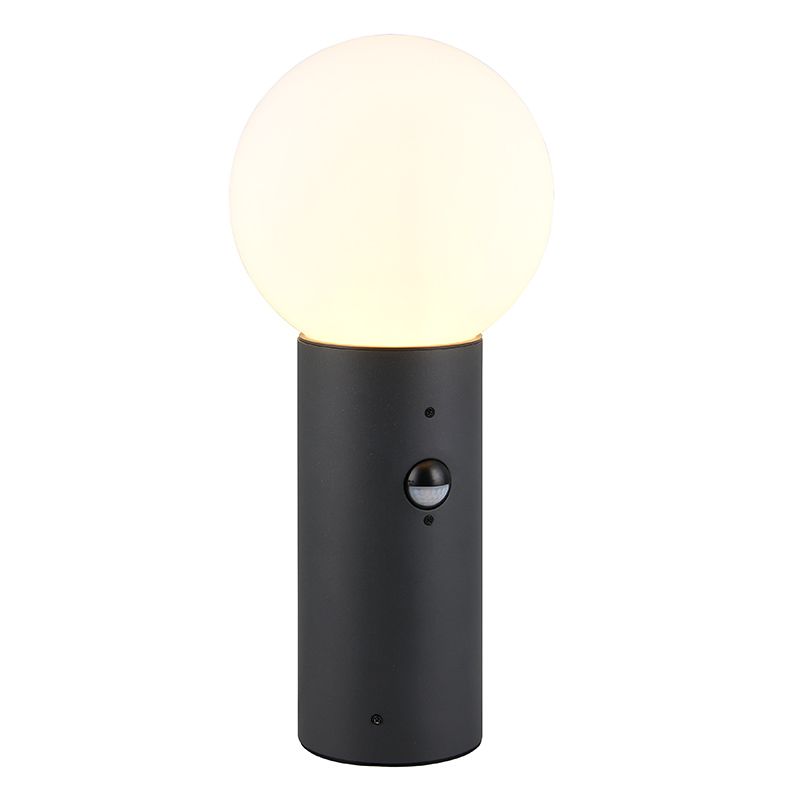 Anthracite outdoor floor lamp with motion sensor modern, Ouarda, IP44