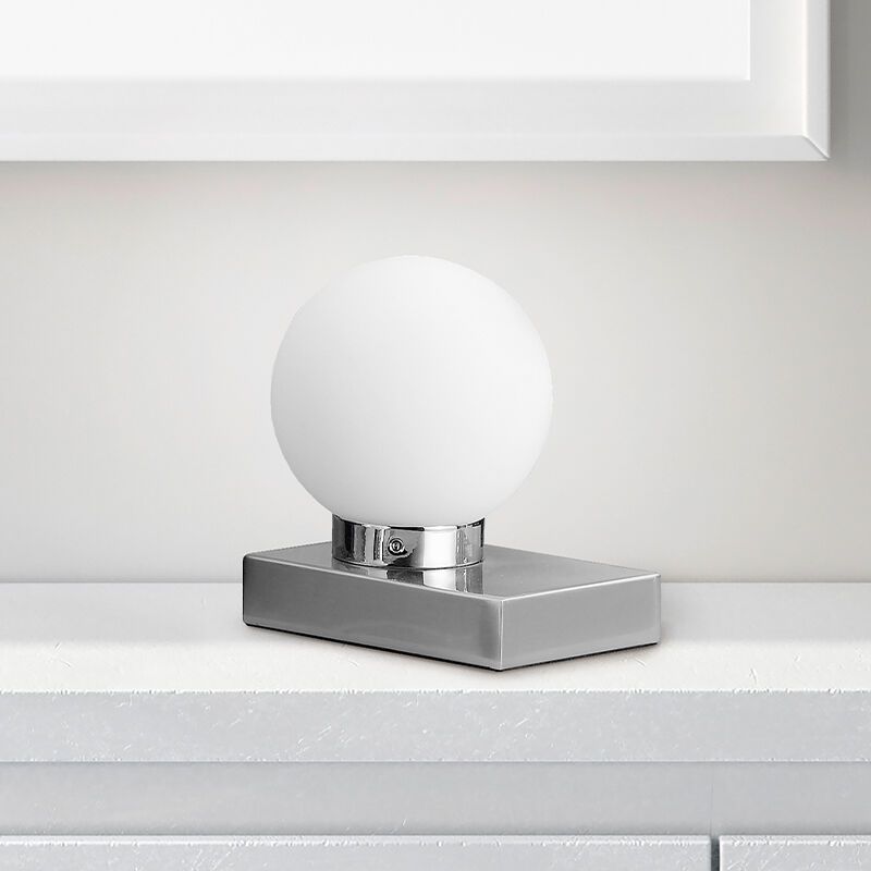 Nickel table lamp modern, Jullian, with switch