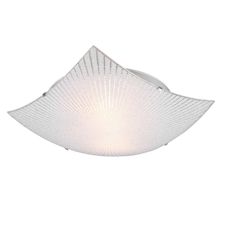 Chrome flush ceiling light metal, Quinten