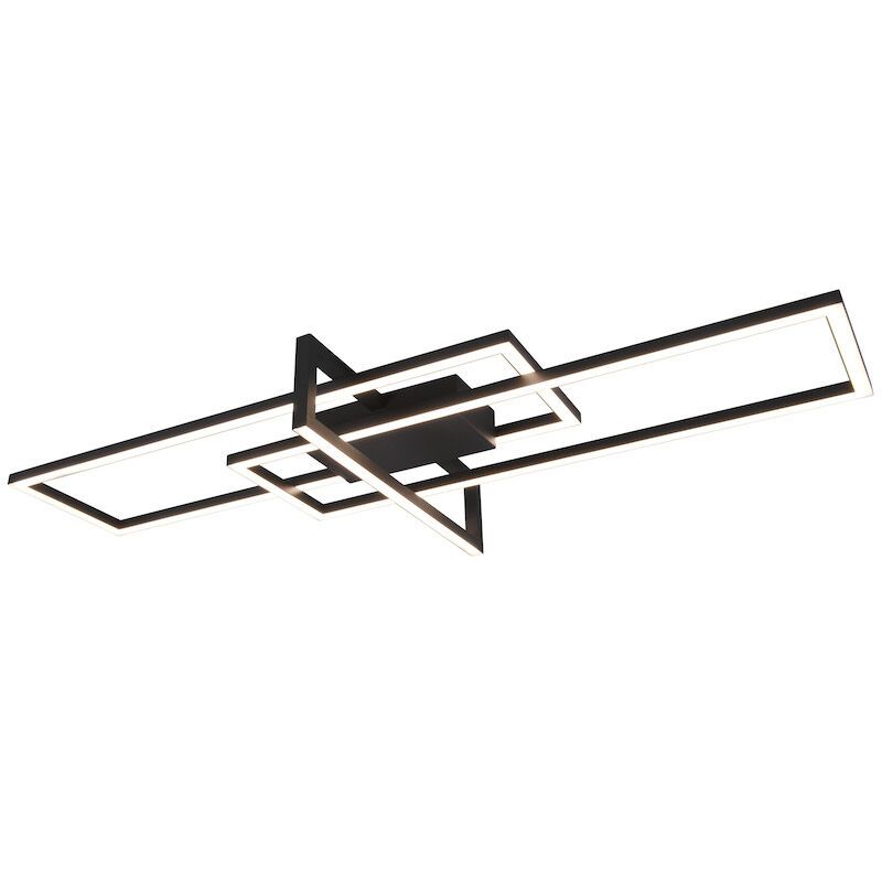Black flush ceiling light modern, Hatun, 34W, 3000K LED