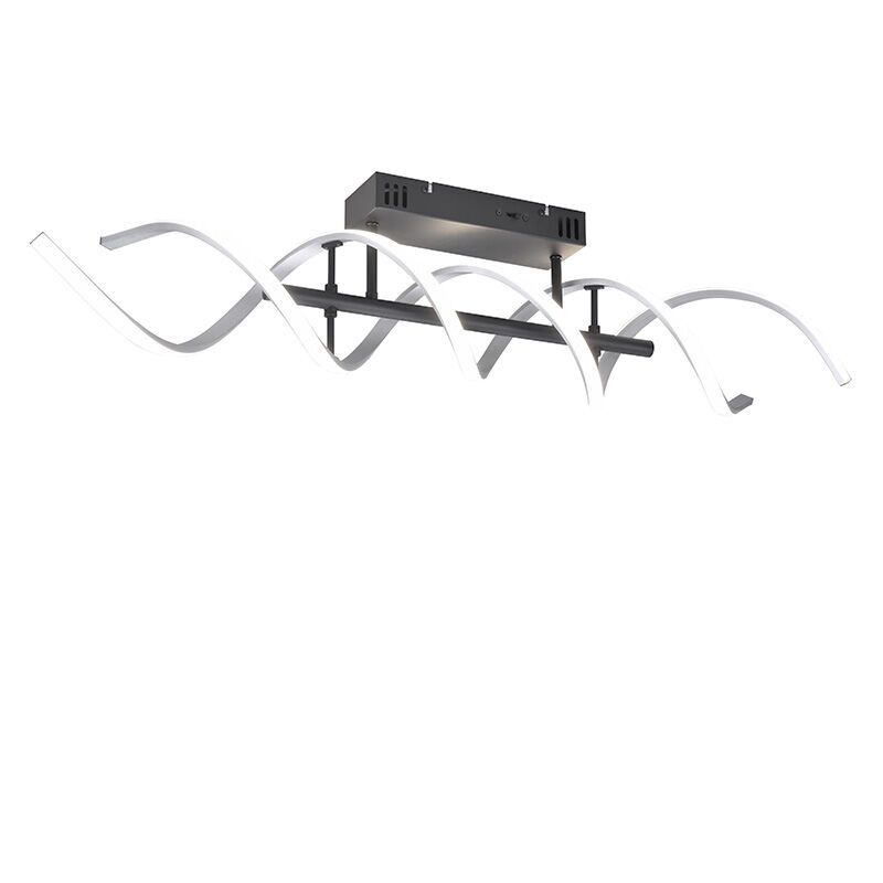 Chrome ceiling light design, Sylvian, 41W, warm to cold white adjustable LED, 3-step dimmable