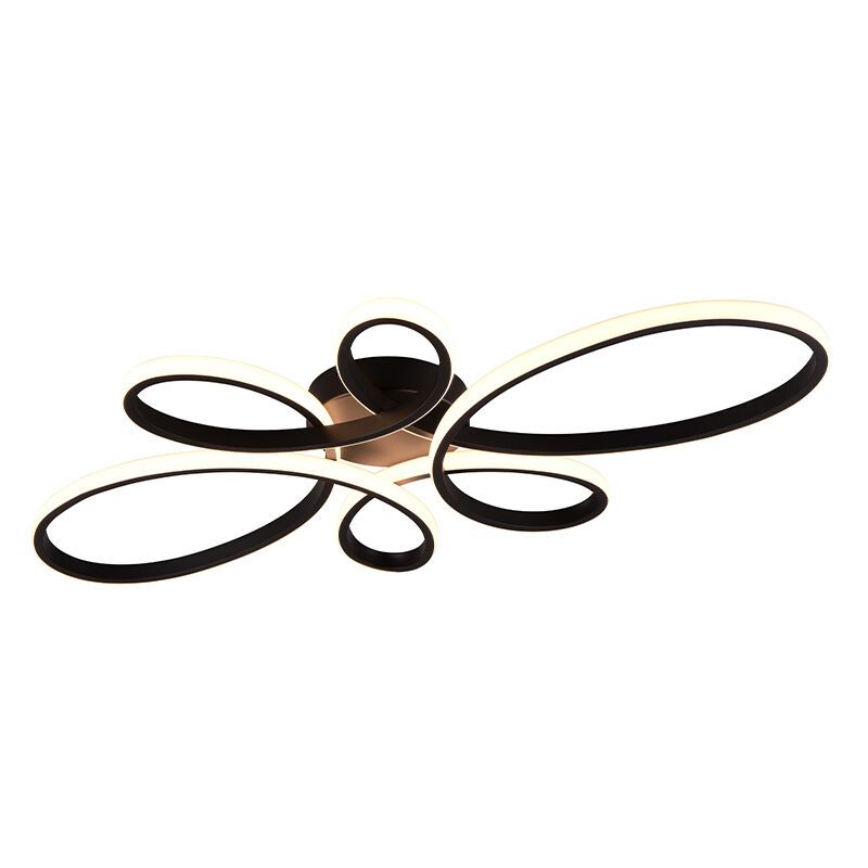 Black ceiling light design, Vikash, 32W, 3000K LED, 3-step dimmable Black ceiling light design, Vikash, 32W, 3000K LED, 3-step dimmable