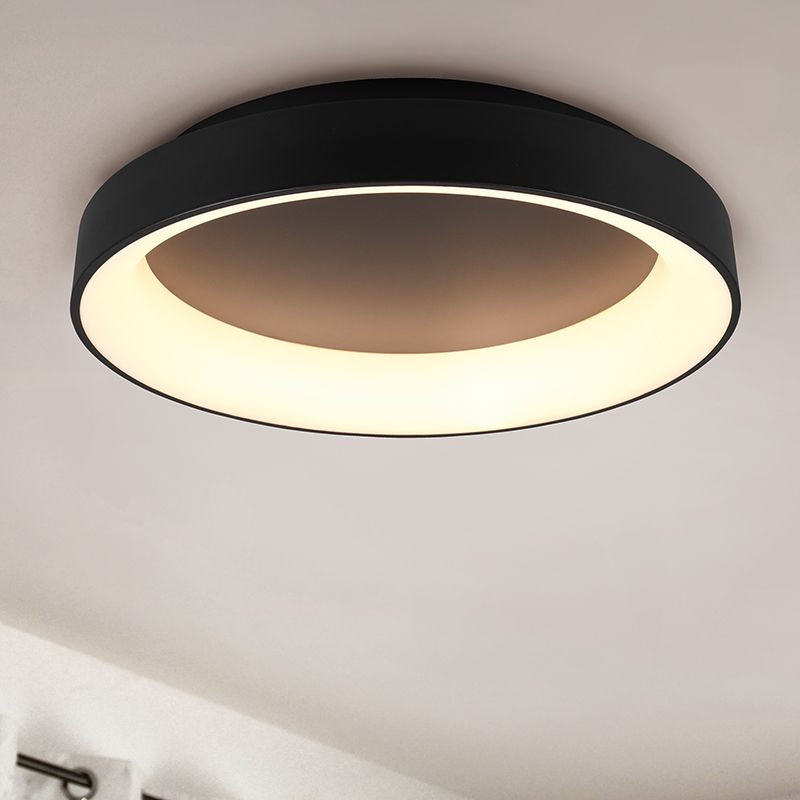 Black flush ceiling light modern, Jered, 48W, warm to cold white adjustable LED, with remote control Black flush ceiling light modern, Jered, 48W, warm to cold white adjustable LED, with remote control