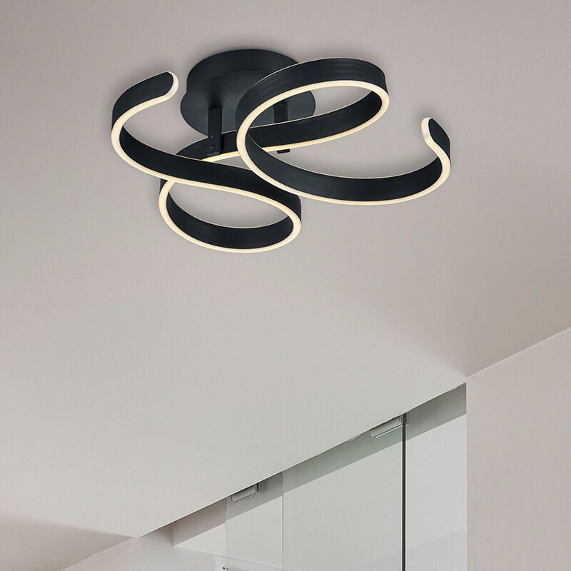 Anthracite flush ceiling light modern, Davu, 40W, 3000K LED Anthracite flush ceiling light modern, Davu, 40W, 3000K LED