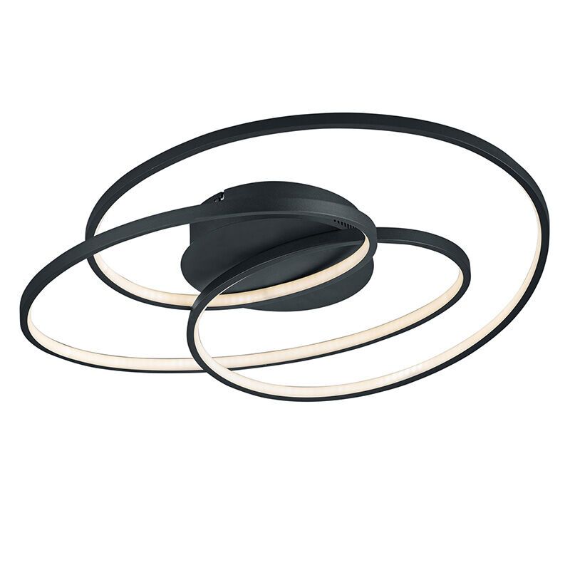 Black flush ceiling light modern, Sabra, 38W, 3000K LED Black flush ceiling light modern, Sabra, 38W, 3000K LED