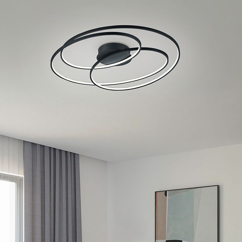 Black flush ceiling light modern, Sabra, 50W, 3000K LED Black flush ceiling light modern, Sabra, 50W, 3000K LED