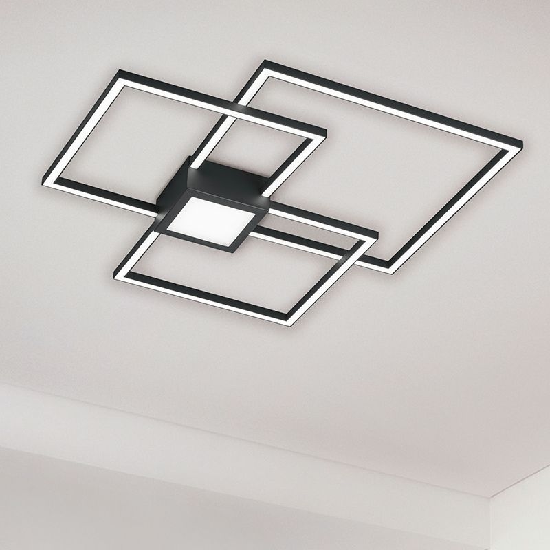 Anthracite flush ceiling light modern, Kimoni, 38W, 3000K LED