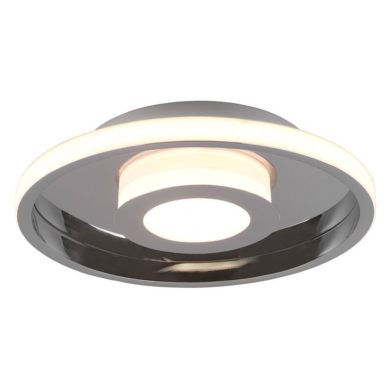 Chrome bathroom ceiling light modern, Kayla, 28W, 3000K LED, IP44
