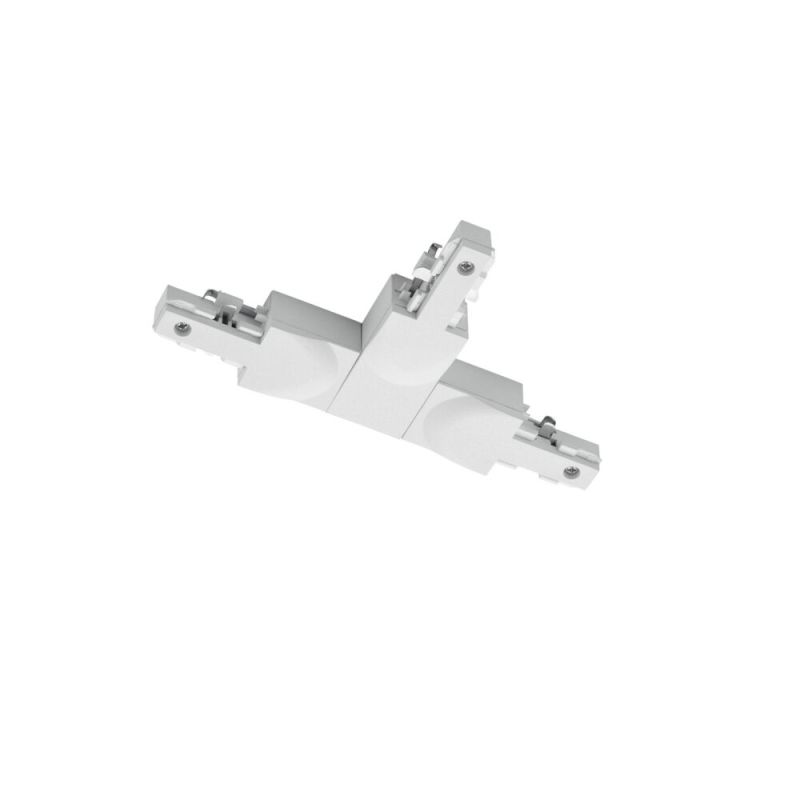 White T-piece with guide on the right