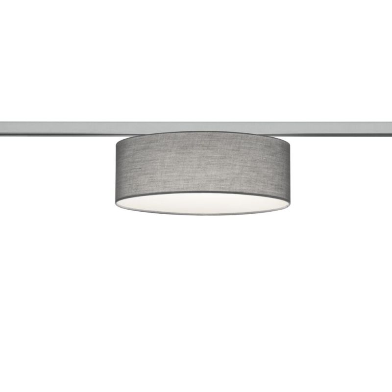 Gray ceiling lamp Oliver for 2-phase track lighting
