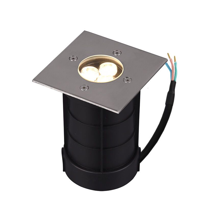 Nickel ground light modern, Jabari, 3W, 3000K LED, IP65