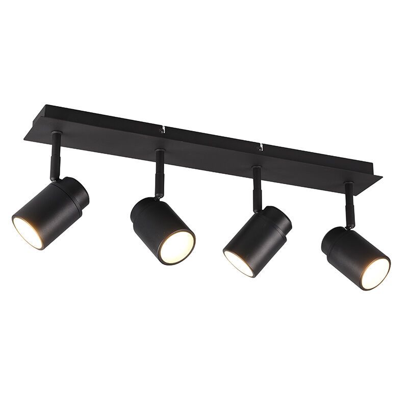 Black bathroom ceiling spotlight modern, Nelis, IP44 Black bathroom ceiling spotlight modern, Nelis, IP44
