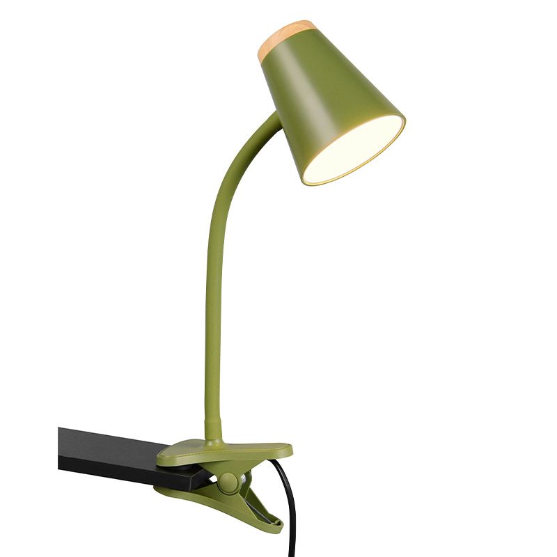 Green clip on light modern, Rahul, 4,5W, 3000K LED, with switch