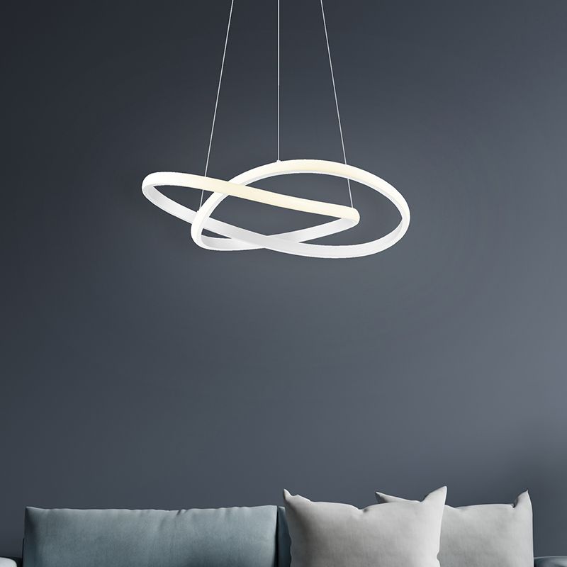White pendant light modern, Aby, 27W, 4000K LED