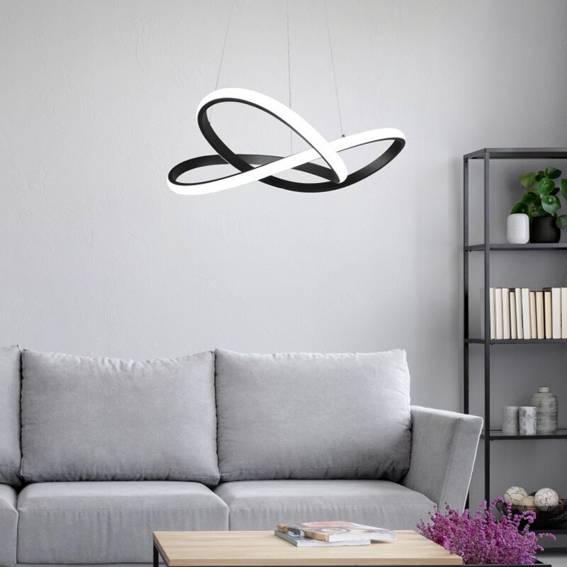 Black pendant light modern, Aby, 27W, 3000K LED Black pendant light modern, Aby, 27W, 3000K LED