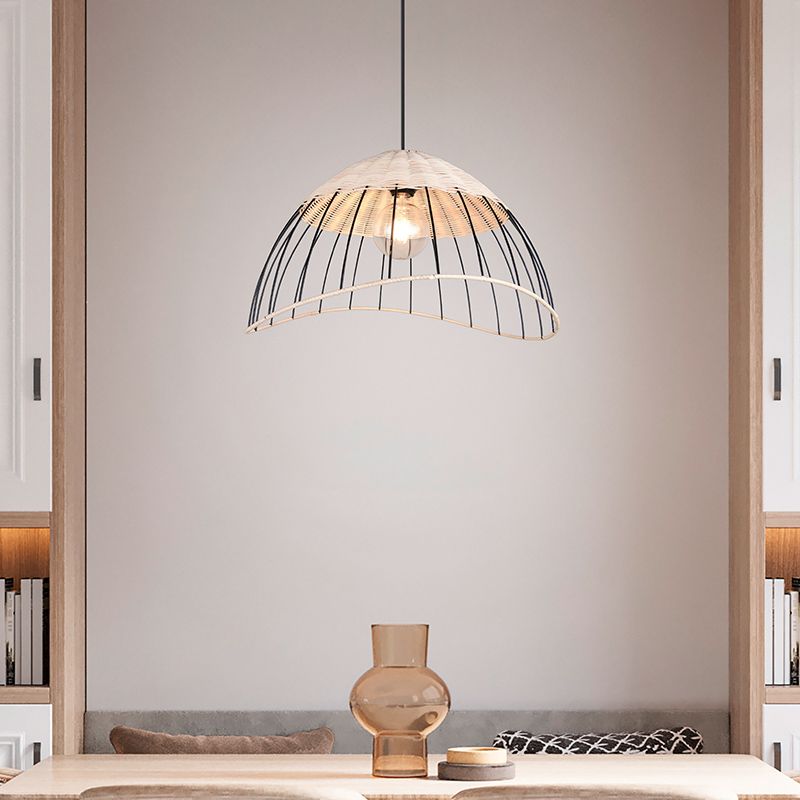 Rattan pendant light brown, Rauf