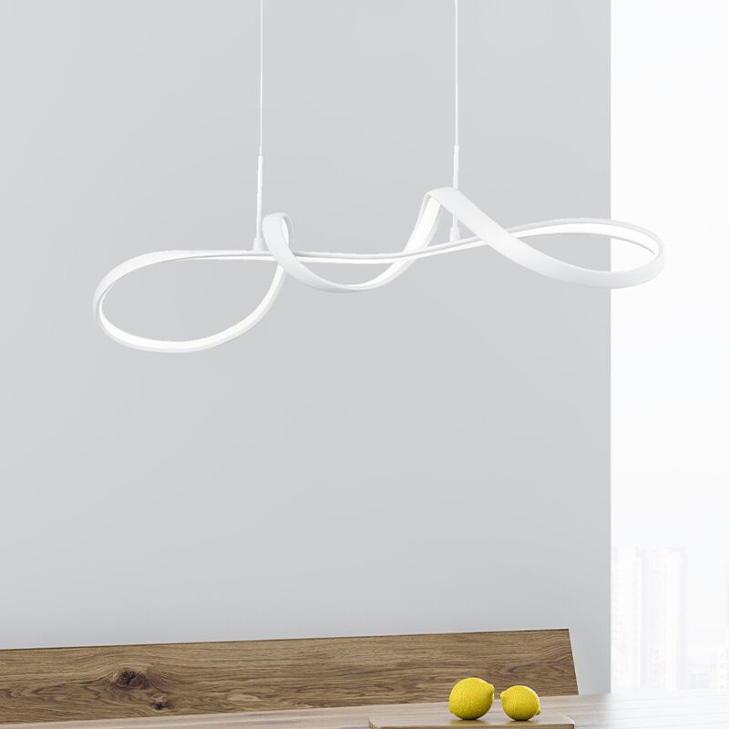 White pendant light design, Renso, 37W, 4000K LED, 3-step dimmable